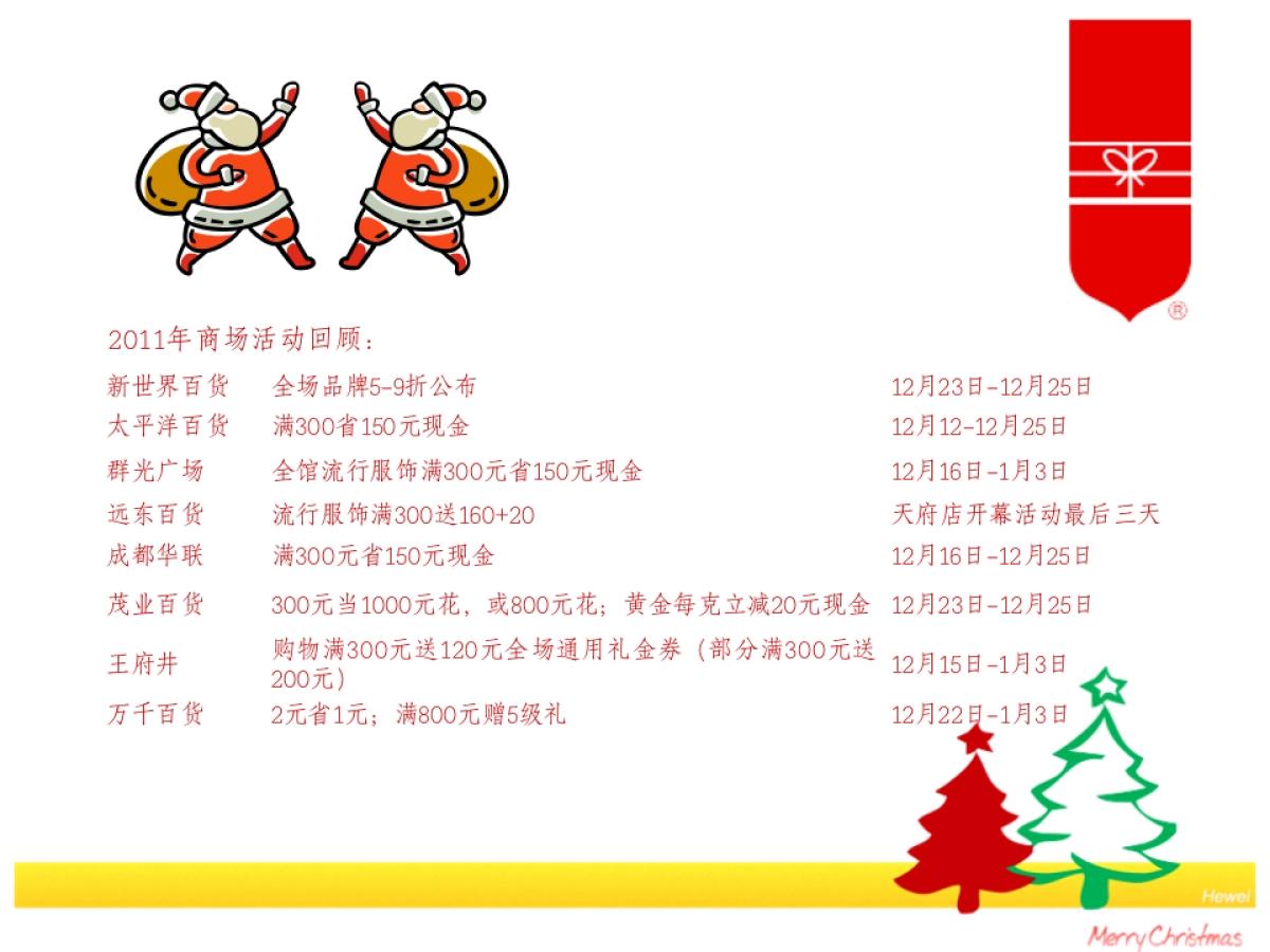 成都购物中心圣诞元旦活动方案_第3页