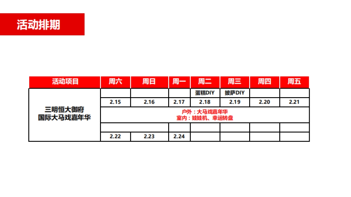 2017三明恒大御府大马戏嘉年华活动方案_第6页