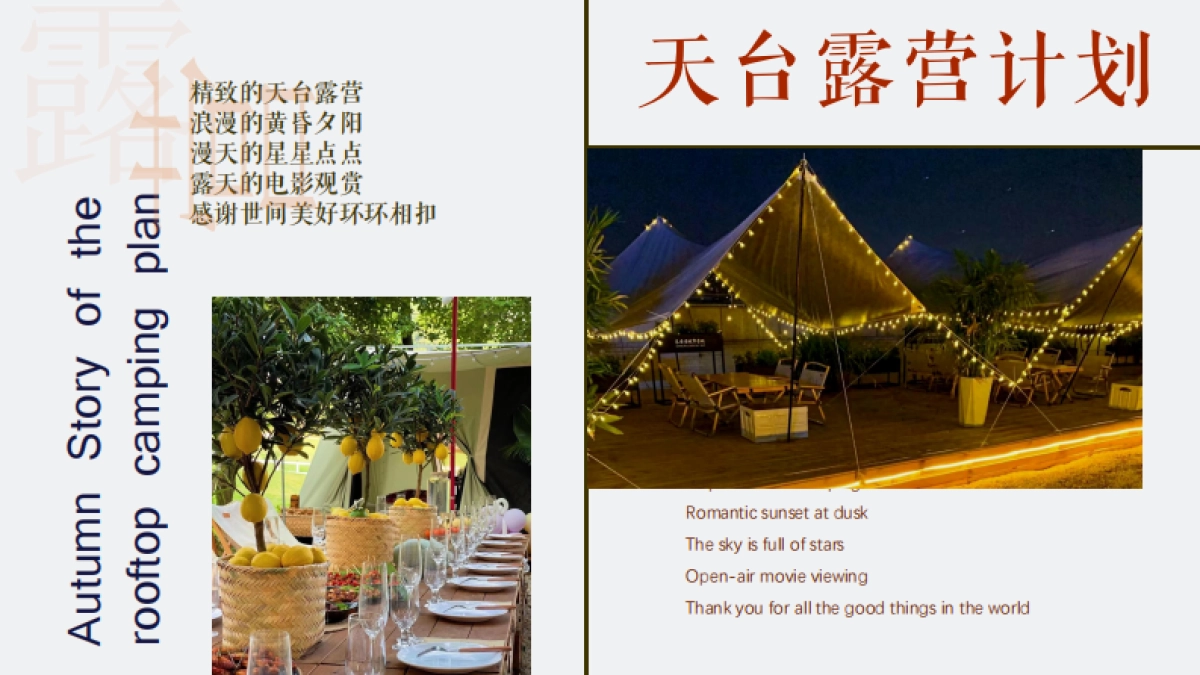 天台露营派对秋日露营市集生活节活动策划方案-68P_第6页