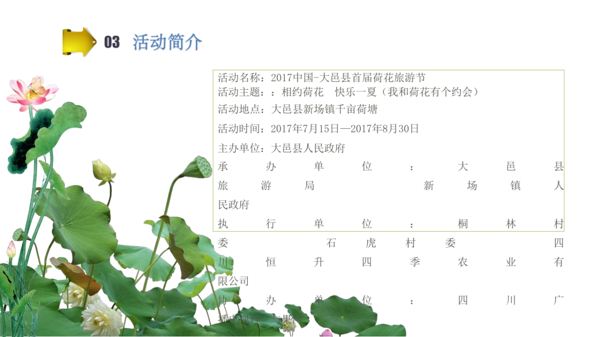 2017中国大邑县67.新场镇首届荷花旅游节活动方案_第8页