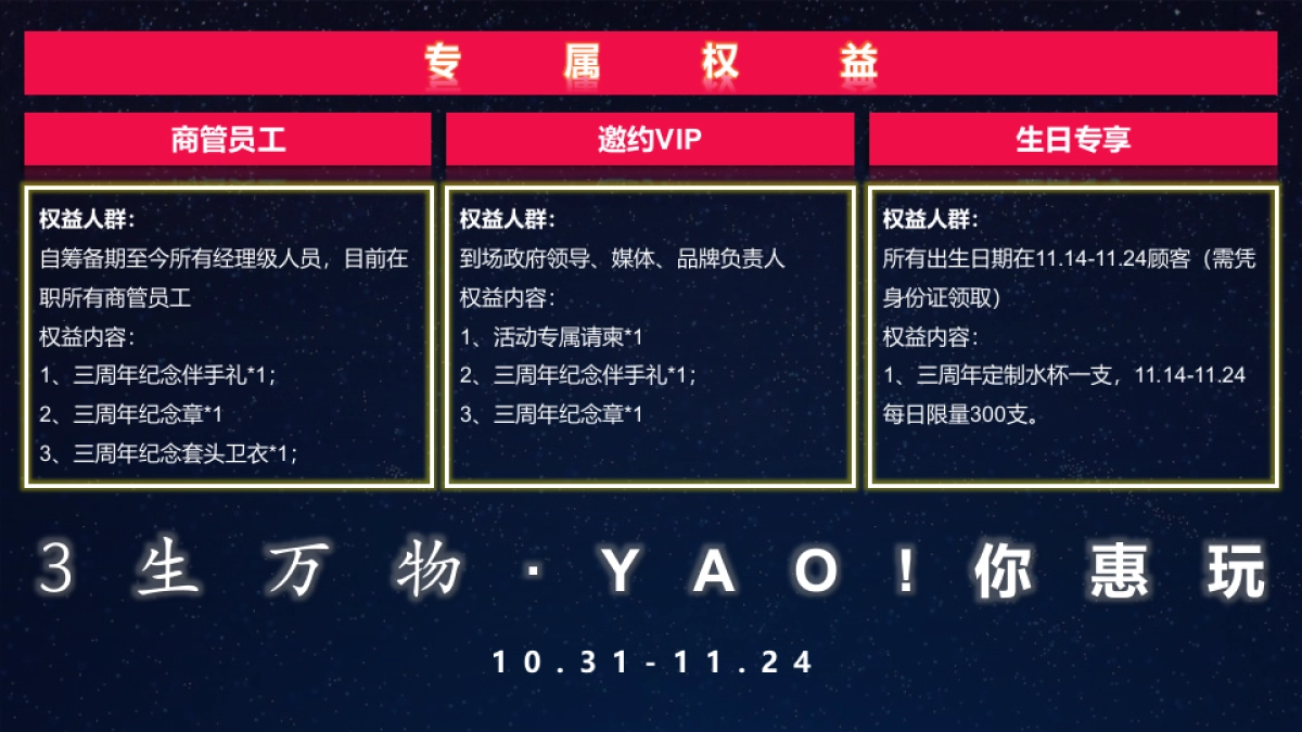 2020商业广场3周年店庆&万粉典「3生万物·YAO你惠玩主题」活动策划方案_第6页