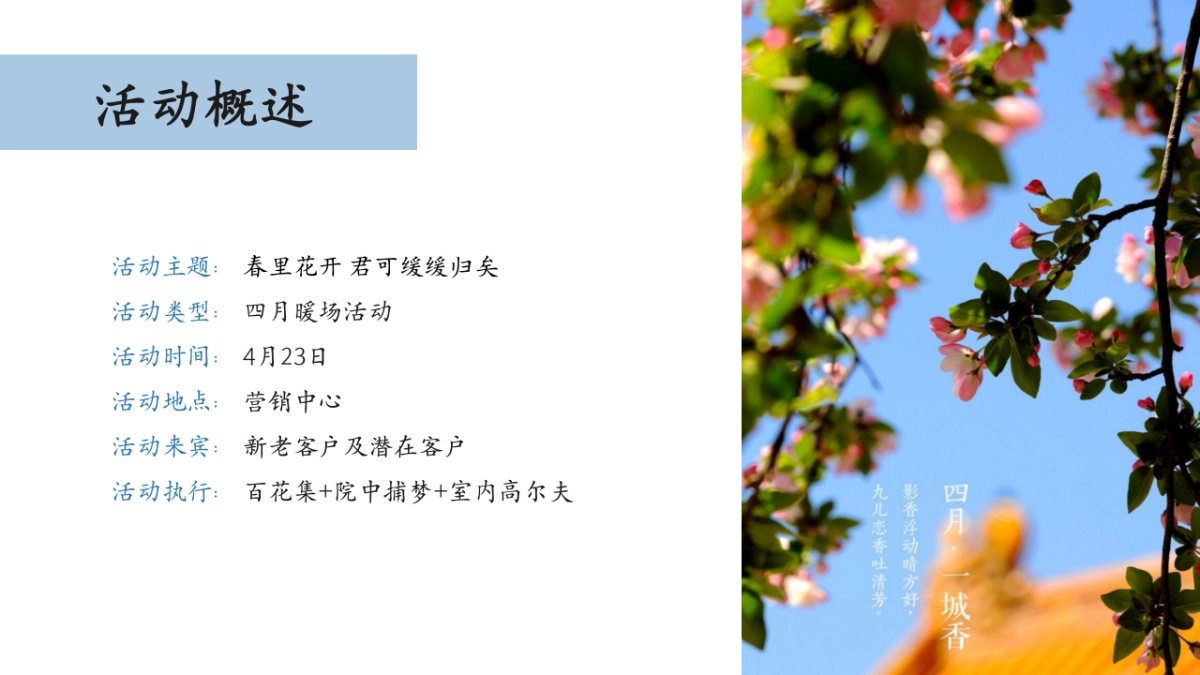 2022春日4-6月系列暖场（赴一场春约 赏一场春时主题）活动策划方案_第9页