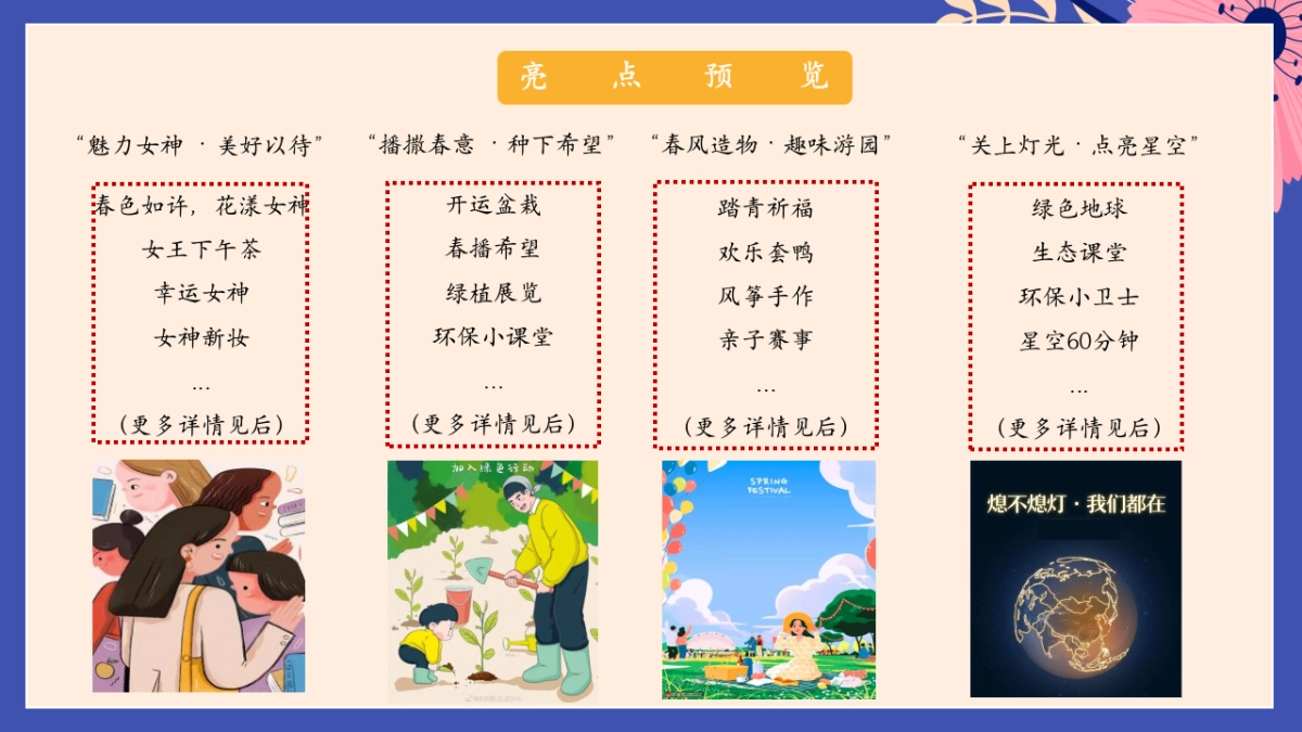 2023阳春三月 万物生长3月份月度暖场系列主题活动策划方案_第10页