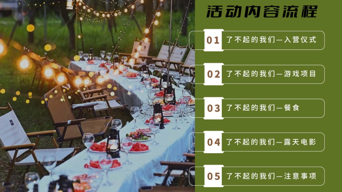 了不起的我们杭州团建 露营活动方案_第5页