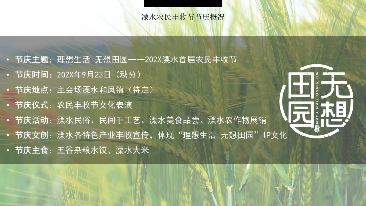 溧水首届农民丰收节活动策划方案_第6页