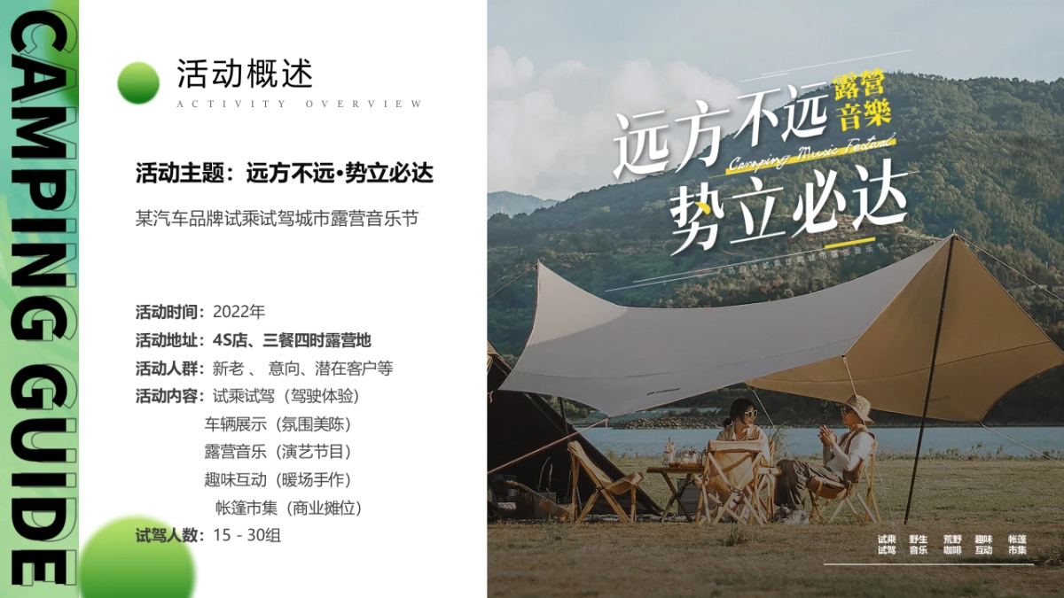汽车品牌试乘试驾城市露营音乐节“远方不远·势立必达”主题活动策划方案_第6页