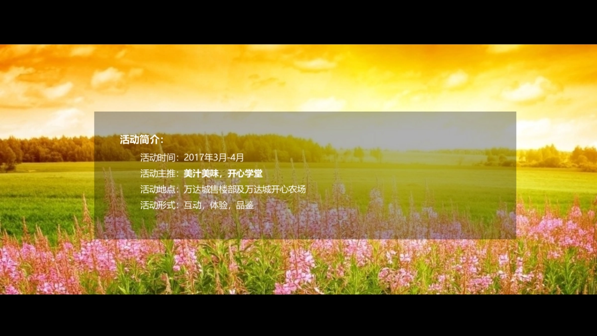 2017万达城开心农场3-4月暖场活动方案_第6页