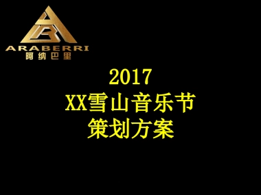 2017雪山音乐节策划案
