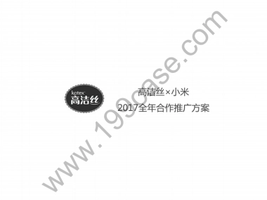 2017高洁丝x小米全年合作推广规划
