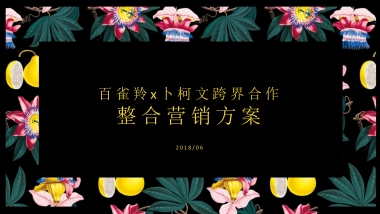 2018百雀羚 x 卜柯文跨界合作整合营销方案