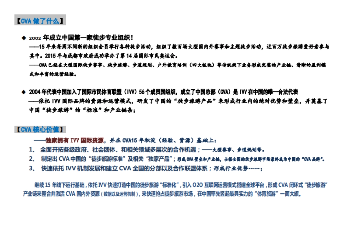 CVA徒步旅游商业计划书_第2页