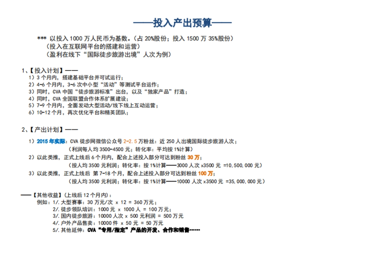 CVA徒步旅游商业计划书_第4页