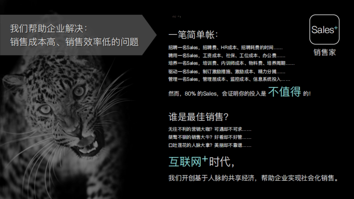 Sales+ 销售家 共享经济的社会化销售 商业计划书_第4页