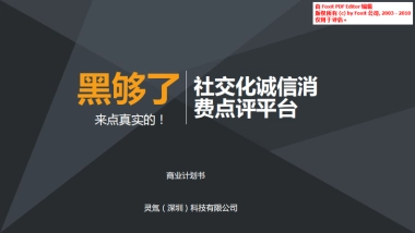 黑够了商业计划书