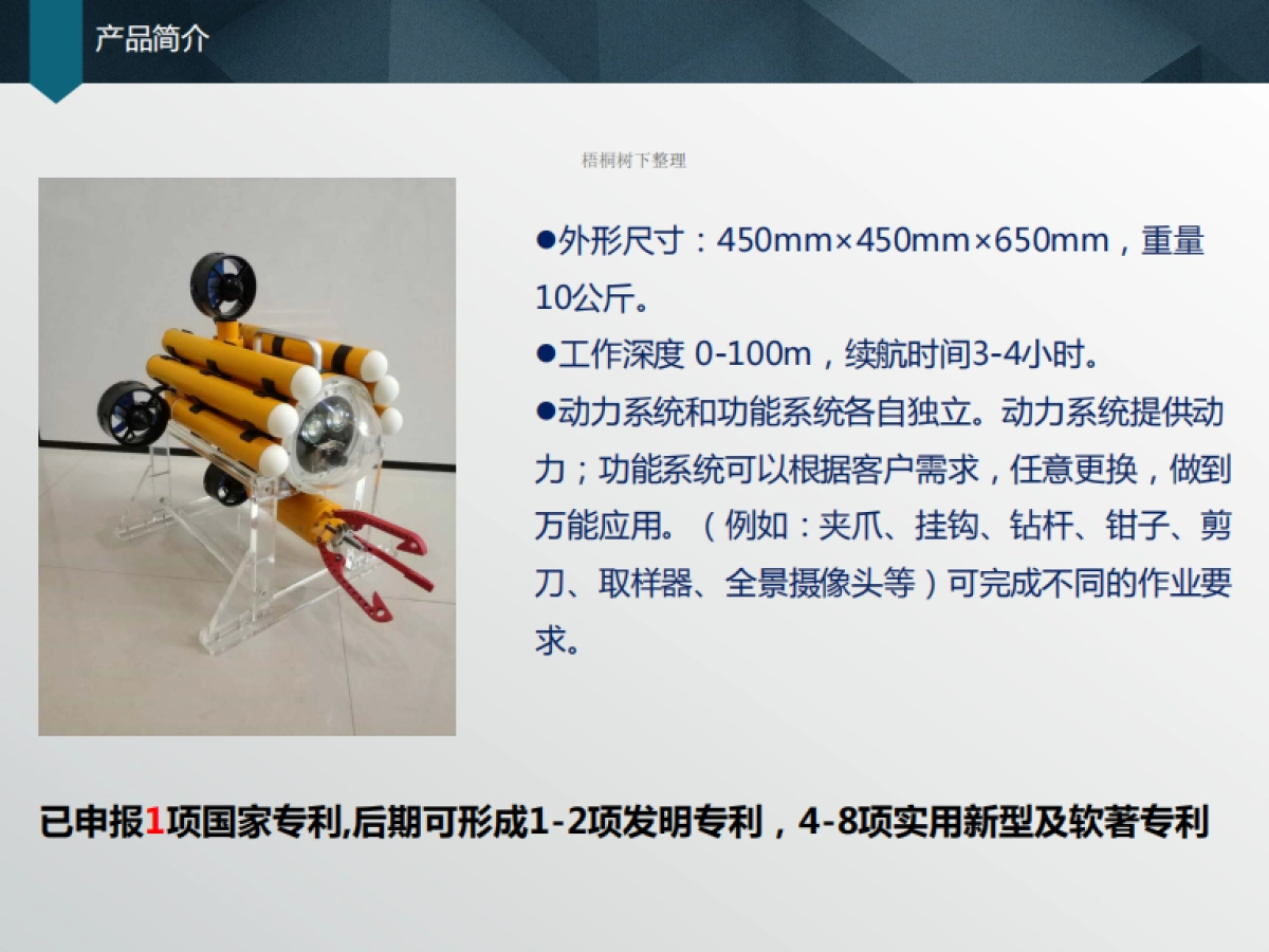 便携式多功能水下机器人商业计划书_第3页