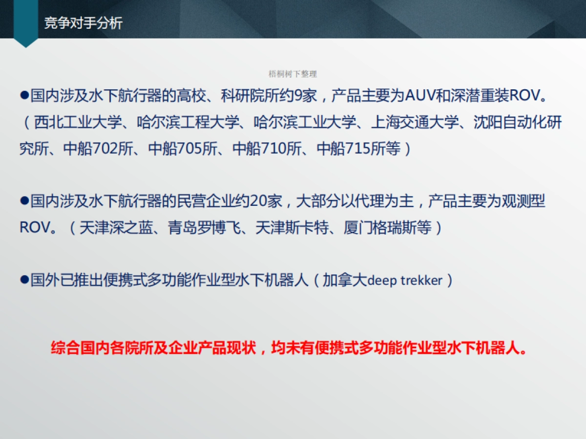 便携式多功能水下机器人商业计划书_第9页