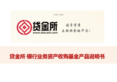 贷金所银行业务资产收购基金商业计划书