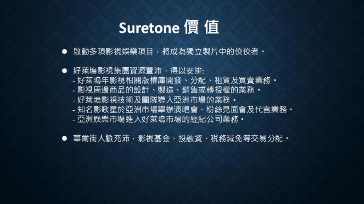 好莱坞suretone影视集商业计划书_第2页
