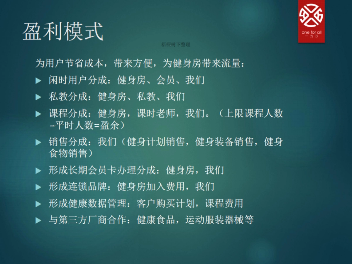 享健身 共享健身 商业计划书_第8页
