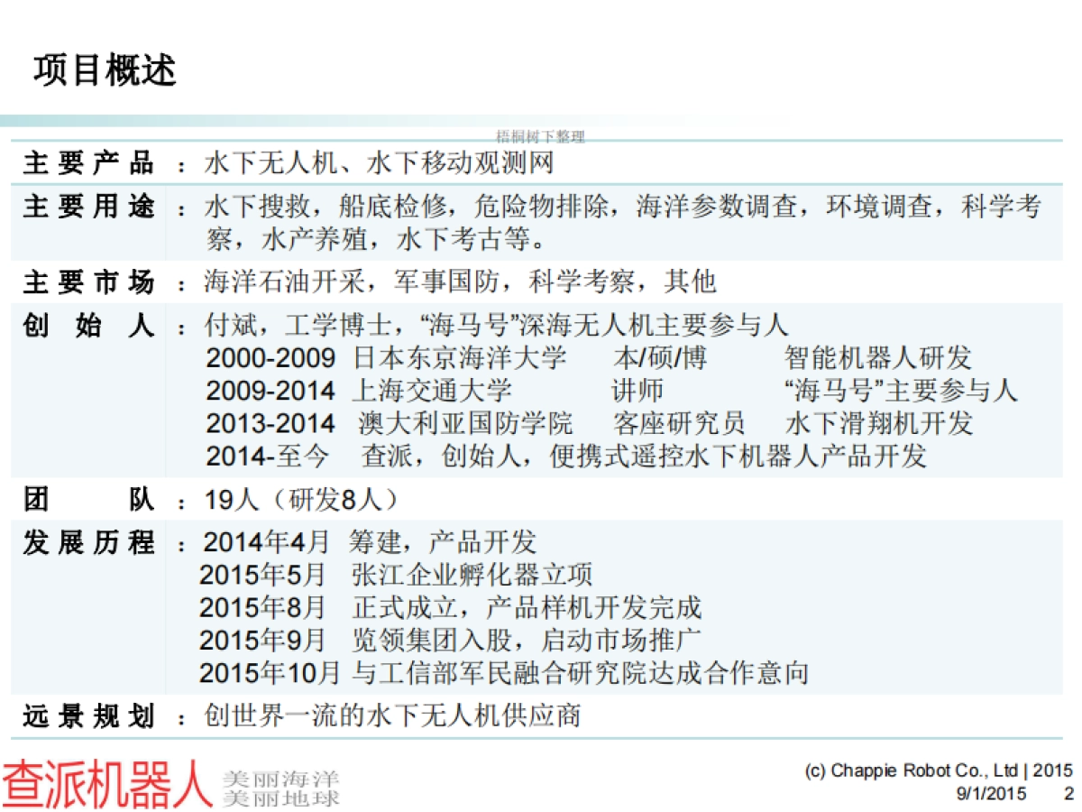 水下无人机产业化项目商业计划书_第2页