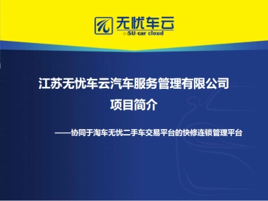 无忧车云项目商业计划书