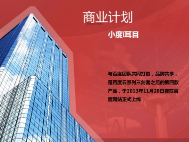 小度i耳目商业计划书