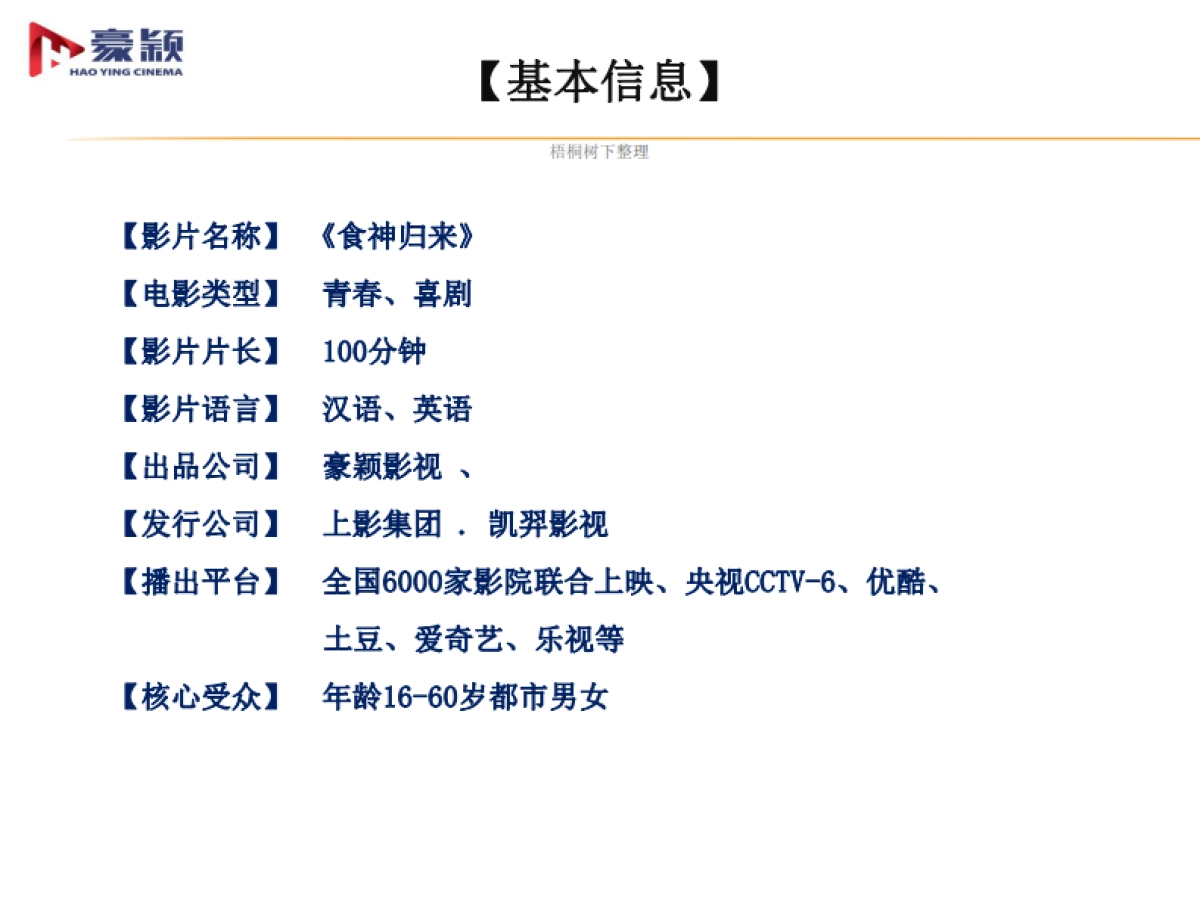 院线电影《食神归来》商业计划书_第6页