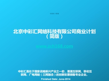 中彩汇商业计划