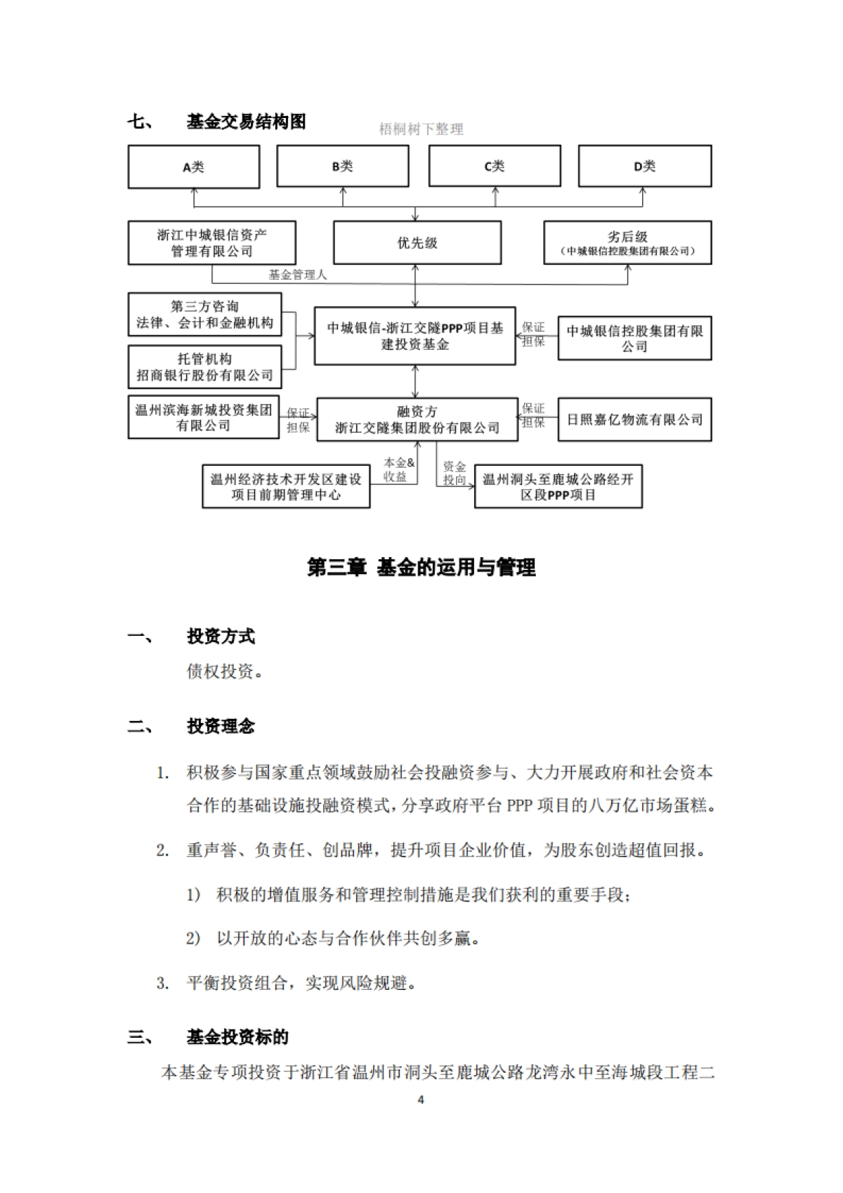 中城银信-浙江交隧PPP项目基建投资基金募集.商业计划书_第6页