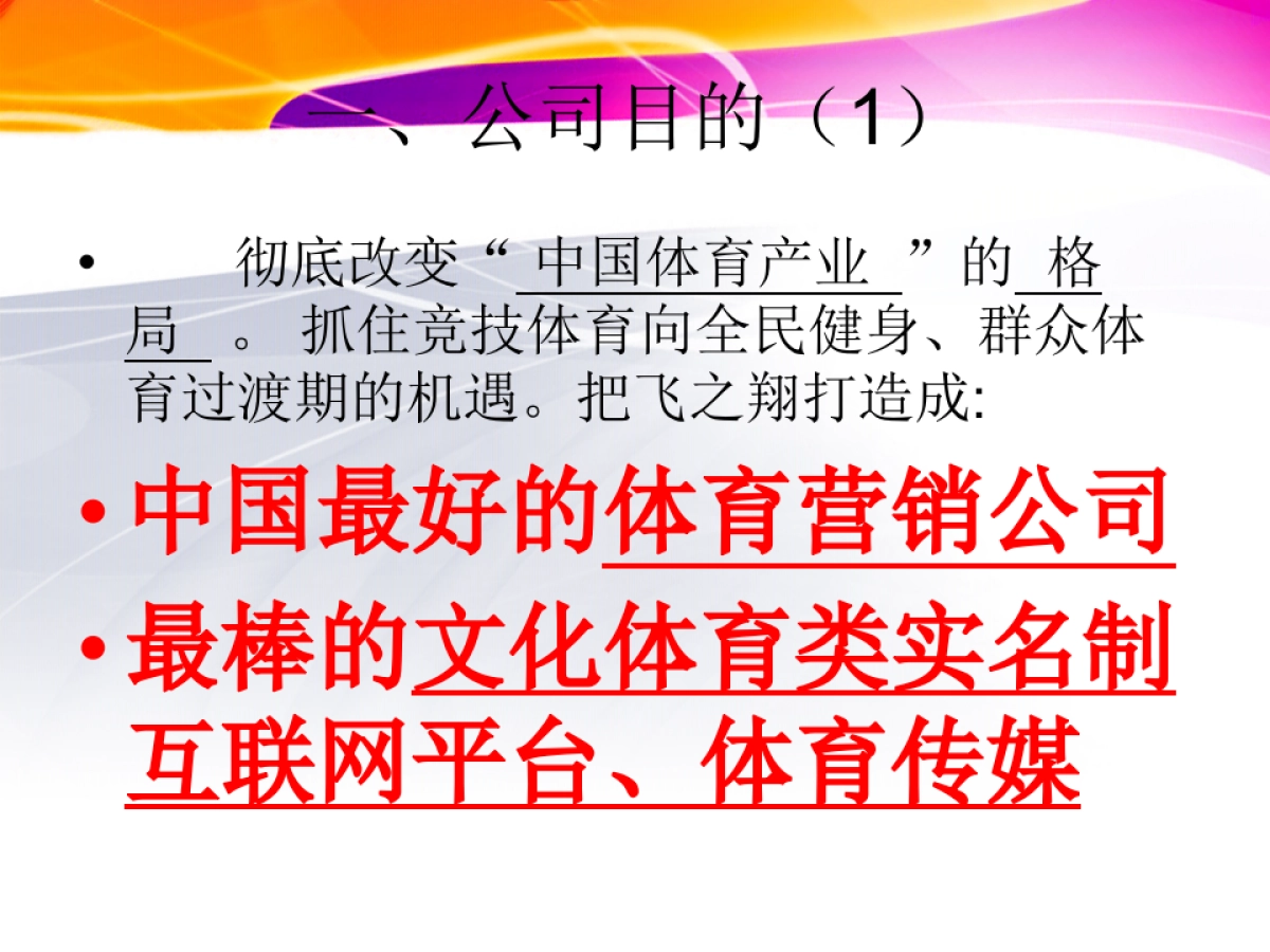 中国飞之翔体育产业商业计划书_第2页