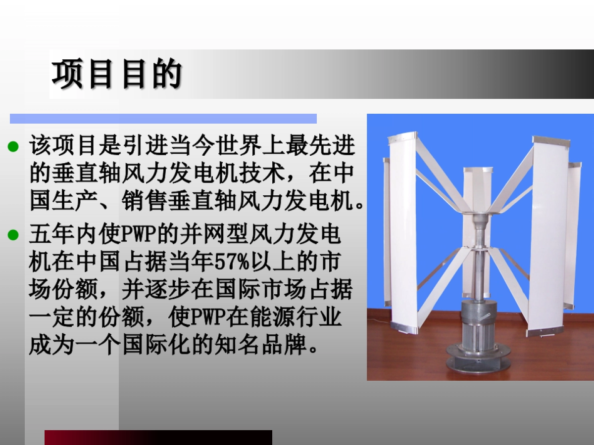 垂直轴风力发电机商业计划书_第4页