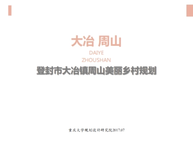 登封市大冶镇美丽乡村规划（重大院）