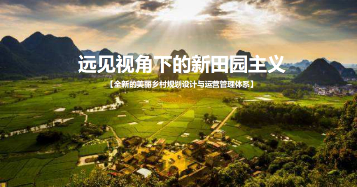 远见视角下的新田园主义_第1页
