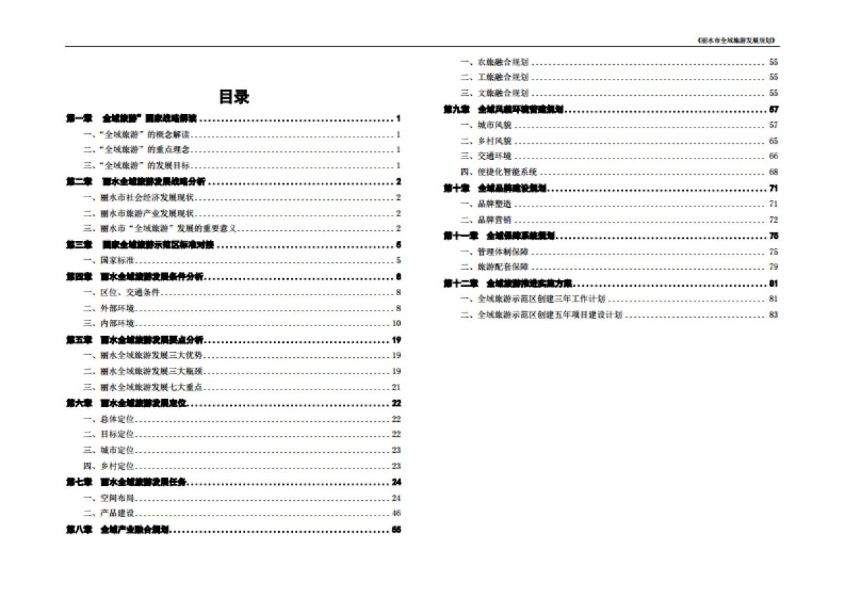 浙江丽水市全域旅游发展规划文本（大地）_第2页