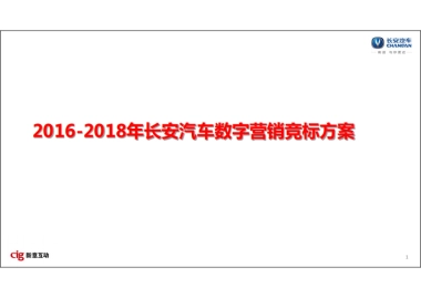 长安汽车-2016-2018年数字营销竞标方案