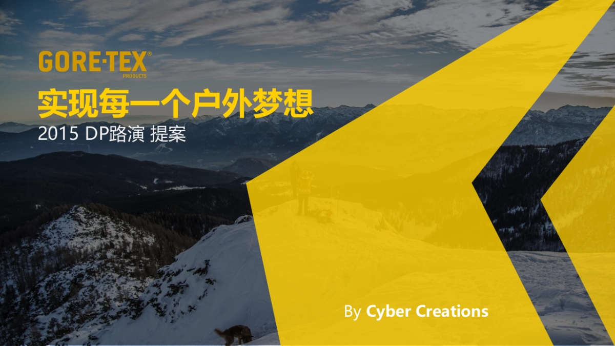 GROE-TEX DP路演 提案_第1页