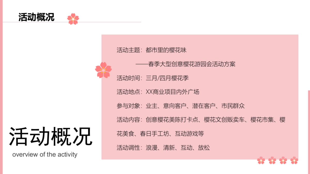 都市里的樱花味 春季创意樱花游园会活动策划方案_第9页