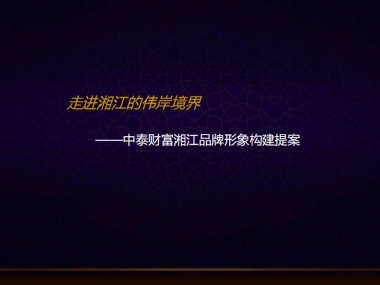 中泰财富湘江品牌形象构建提案