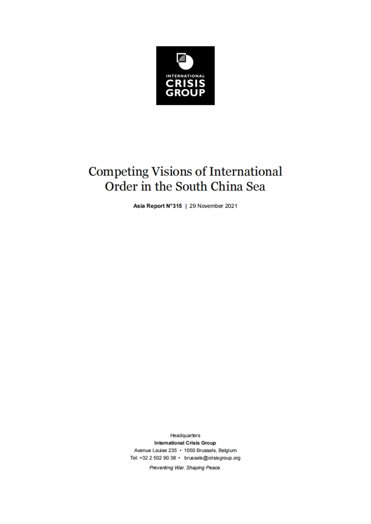 南海国际秩序的竞争愿景(英)-国际危机组织-48页_第1页