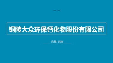 铜陵大众环保钙化物股份有限公司