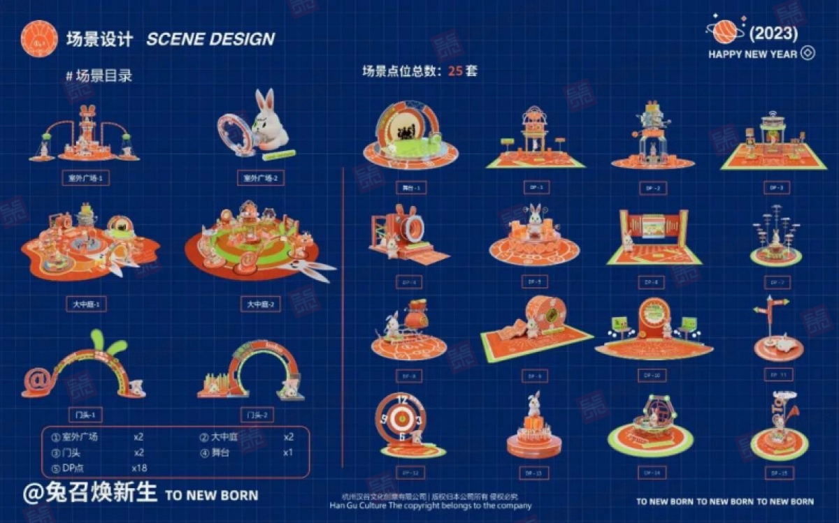 召焕新生兔年圣诞新年美陈包装设计方案-49P_第8页