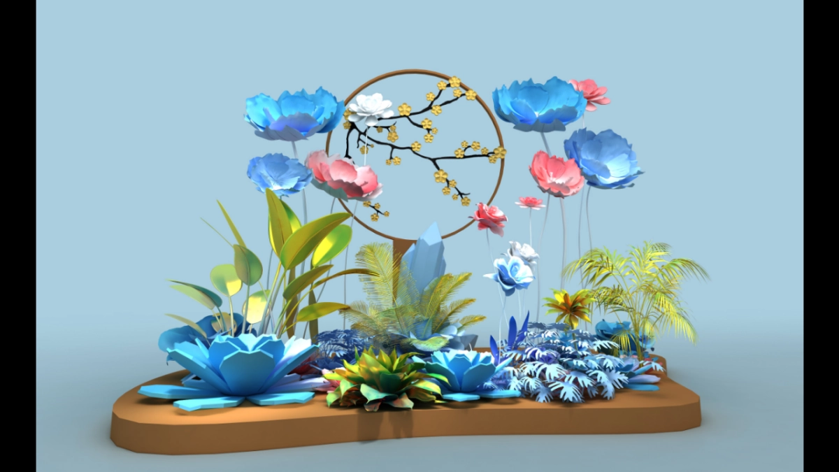 2020春季花艺绿植堆头美陈氛围包装_第2页