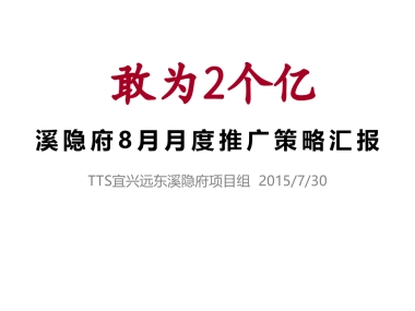 溪隐府8月月度方案（顶豪置业季+售楼处包装+平层样板区包装）