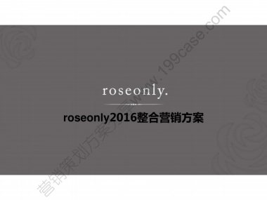 2016roseonly整合营销传播方案-59P 