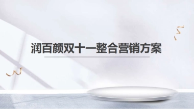 润百颜整合营销方案