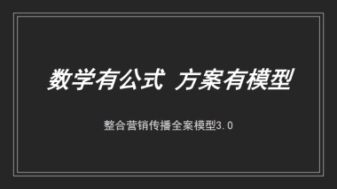 整合营销传播全案模型