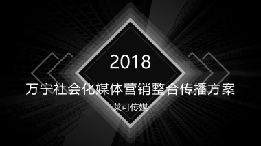 2018万宁社会化媒体营销整合传播方案