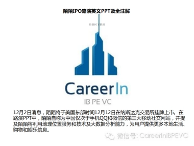 陌陌IPO路演英文PPT及全注解
