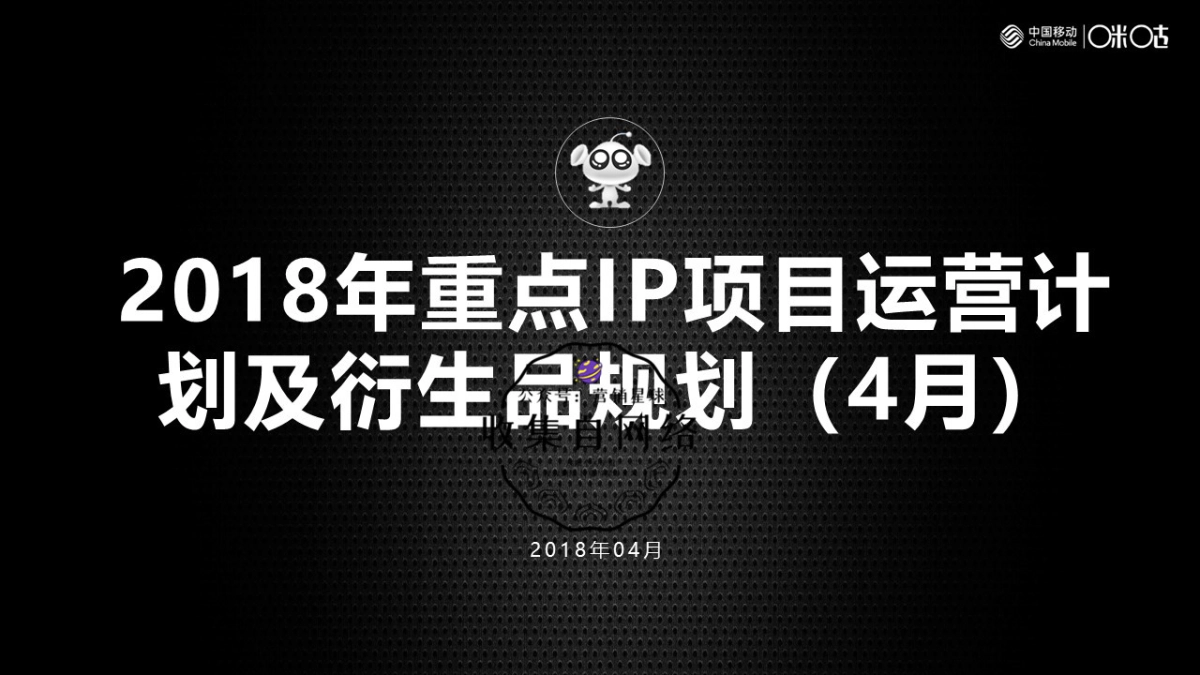 2018年重点IP项目运营计划及衍生品规划_第1页