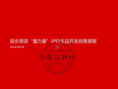 励步英语“魔力童”IP衍生品开发创意提报